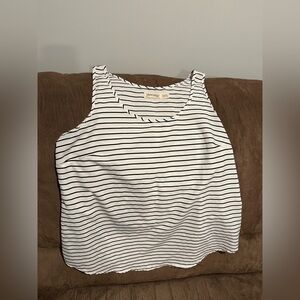 Faded Glory Women's Striped Tank Top - Black and White